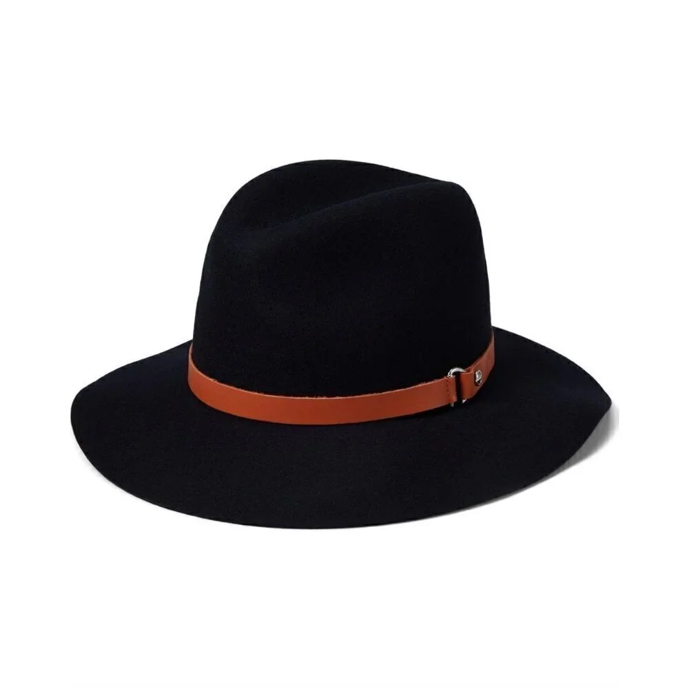 Rag & Bone Finley Packable Fedora Black Womens Size Small